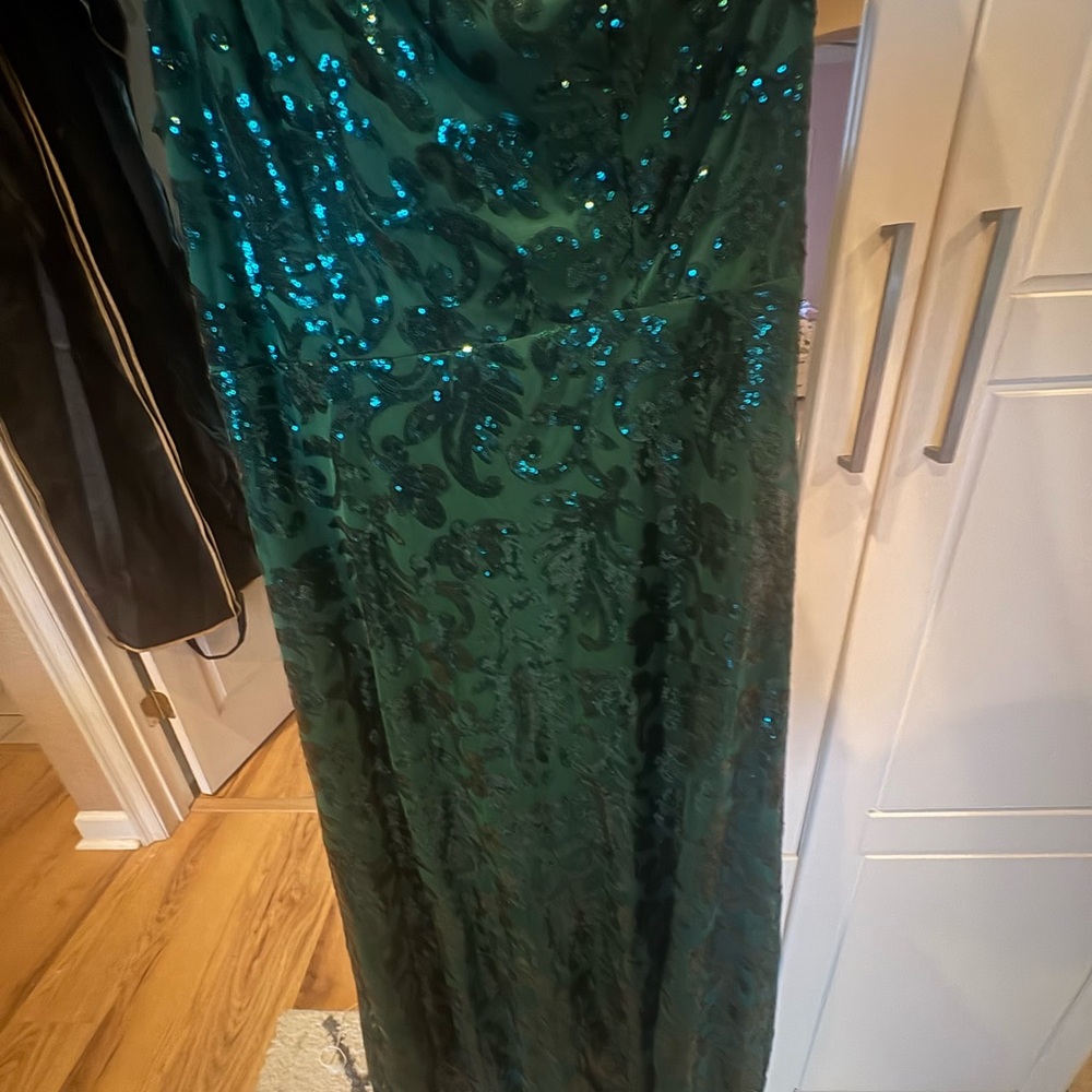 Emerald Green Sequin Gown